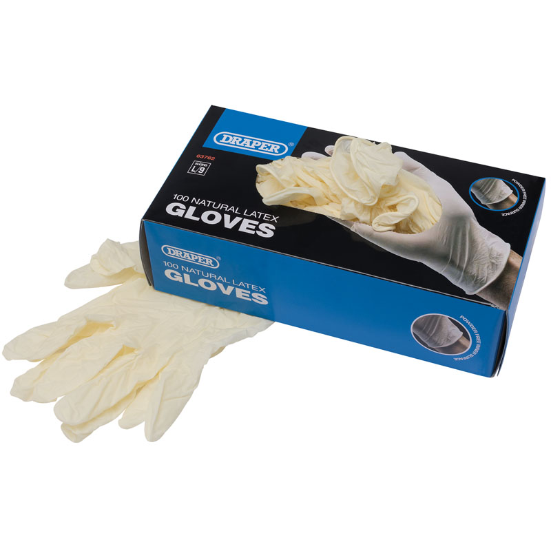 Draper Latex Gloves (Box Of 100)