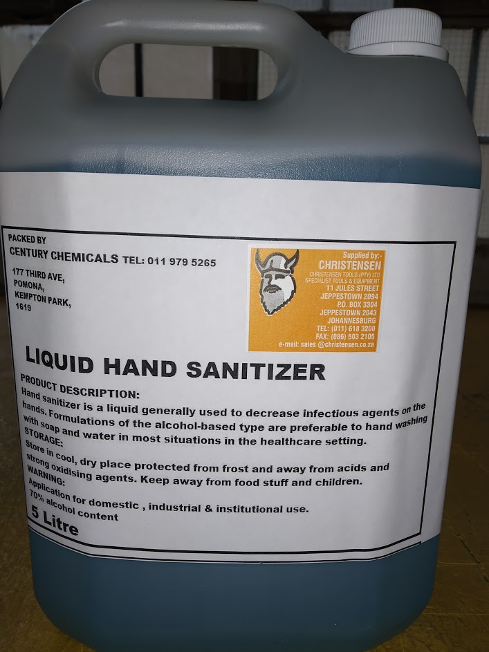 Alcohol based Liquid hand sanitiser 5 Litre liquid