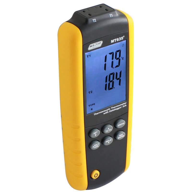 Major Tech Dual Channel Digital Thermometer Data Logger