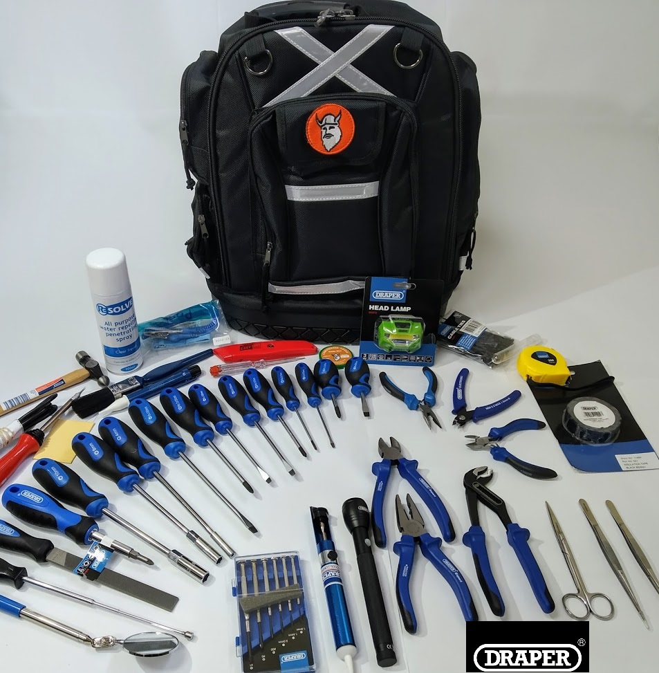 Christensen Technicians Tools in Backpack 43pc Draper Tools