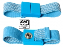 WARMBIER Wrist strap, light blue, 7 mm snap, LGA tested