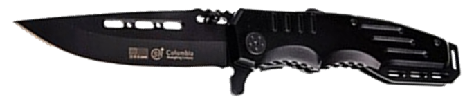 SAFTEC SR B428 Black Dark Ops Flick Knife