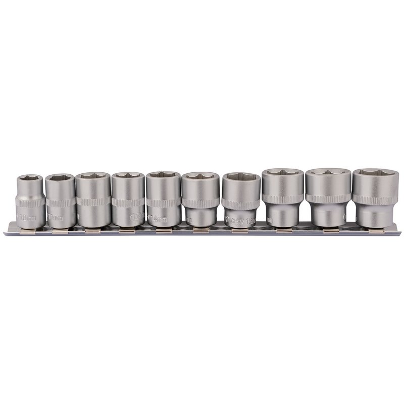 Socket Set on Metal Rail, 3/8″ Sq. Dr. (10 Piece) – Christensen Tools ...