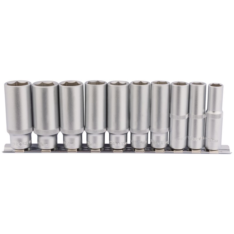 Deep Socket Set on Metal Rail, 3/8″ Sq. Dr. (10 Piece) – Christensen ...