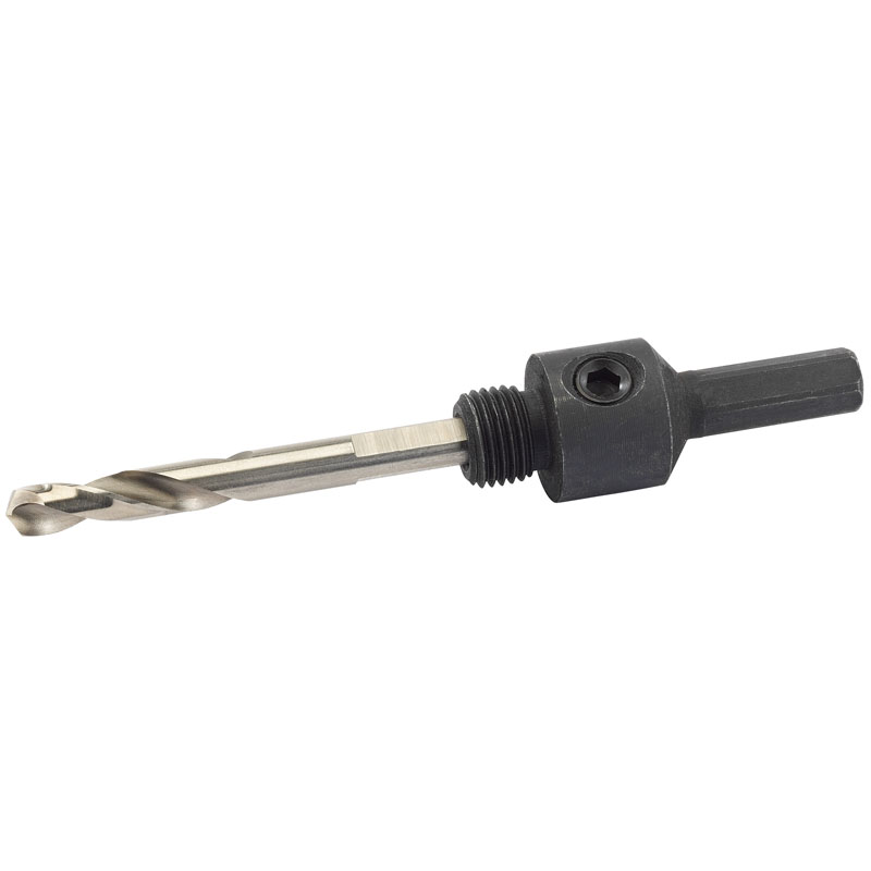 MaxTool 3/8" HEX Arbor/Mandrel For Hole Saws - Fits 1-3/16" & Larger Saws, 5/8-18UNF Thread, Includes 1/4" M2 Pilot Drill