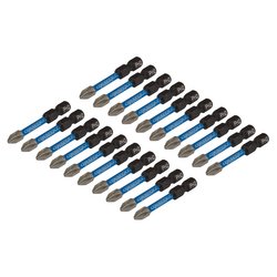 Draper Expert Cross Slot/PH Type Impact Screwdriver Bits, No.2 x 50mm, 1/4" Hex (Pack of 20)