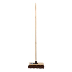 Stiff Bassine Broom Head with Plastic Bracket and Handle, 300mm