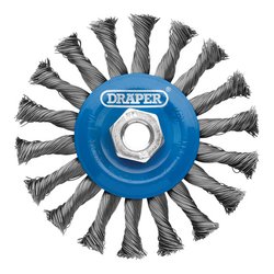 Steel Twist-Knot Flat Wire Wheel Brush, 115mm, M14