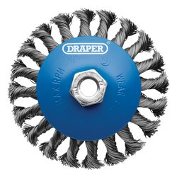 Steel Bevelled Twist-Knot Wire Wheel Brush, 115mm, M14