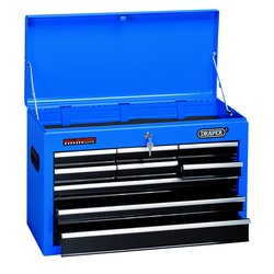 Tool Chest, 9 Drawer, 26", Blue