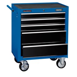 Roller Tool Cabinet, 5 Drawer, 26", Blue
