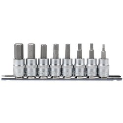 Draper Expert Metric Hex. Socket Bit Set, 3/8" Sq. Dr., 48mm (8 Piece)