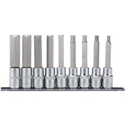 Draper Expert Long Metric Hex. Socket Bit Set, 1/2" Sq. Dr., 100mm (9 Piece)