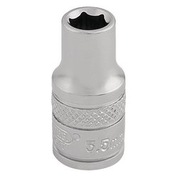 Draper Expert Socket, 1/4" Sq. Dr., 5.5mm