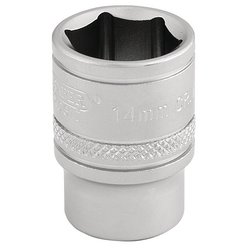 Draper Expert 6 Point Metric Socket, 3/8" Sq. Dr., 14mm