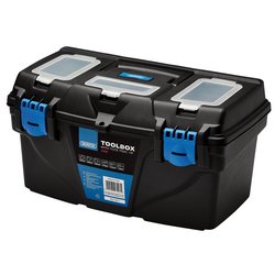 Plastic Toolbox with Tote Tray, 19"