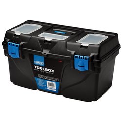 Plastic Toolbox with Tote Tray, 22"