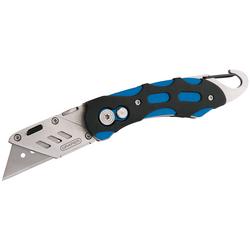 Folding Trimming Knife with Belt Clip, Blue