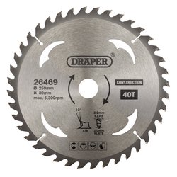 TCT Construction Circular Saw Blade, 250 x 30mm, 40T