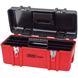 Draper Expert Plastic Tool Box with Tote Tray, 580mm