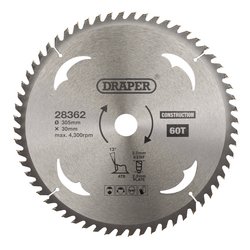TCT Construction Circular Saw Blade, 305 x 30mm, 60T