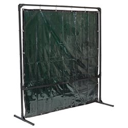 Welding Curtain with Metal Frame, 6' x 6'
