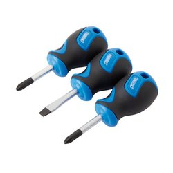 Stubby Soft Grip Screwdriver Set (3 Piece)