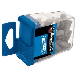 PZ TYPE Insert Bits in Plastic Storage Case, No.2 x 1/4" (Pack of 20)