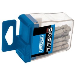 Assorted Insert Bits in Plastic Storage Case, 1/4" Hex (15 Piece)