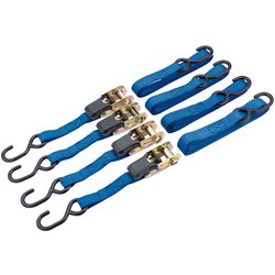 Ratcheting Tie Down Straps, 5m x 25mm, 250kg (4 Piece)
