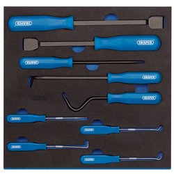 Scraper, Hook and Pick Set in 1/2 Drawer EVA Insert Tray (9 Piece)