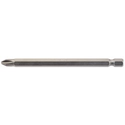 Cross Slot Insert Bit, 1/4" Hex, 100mm Long, No.2 (Pack of 1)