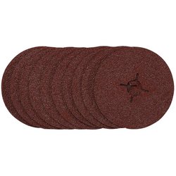 Fibre Sanding Discs, 115mm, 36 Grit, (Pack of 10)