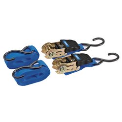Ratchet Tie Down Straps, 4.5m x 25mm, 225kg (2 Piece)