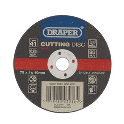 Metal Cutting Disc, 75 x 1 x 10mm