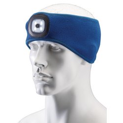 Headband with USB Rechargeable LED Torch, 1W, Blue, One Size