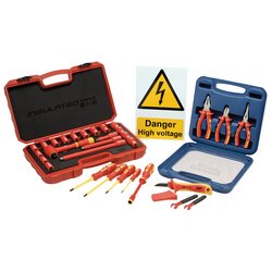 Hybrid/Electric Vehicle Hand Tool Kit with VDE Socket Set, 3/8" Sq. Dr. - Discontinued