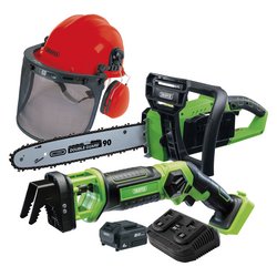 D20 Cordless Garden Saw Kit with Forestry Helmet