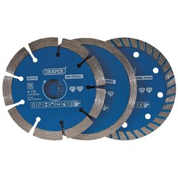 Diamond Blade Set, 115mm (3 Piece)