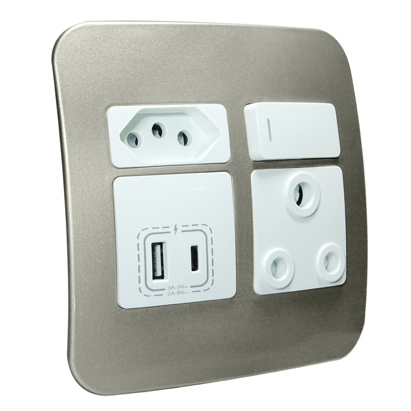 USB A & C Port Wall Socket – Champagne – Christensen Tools, South Africa