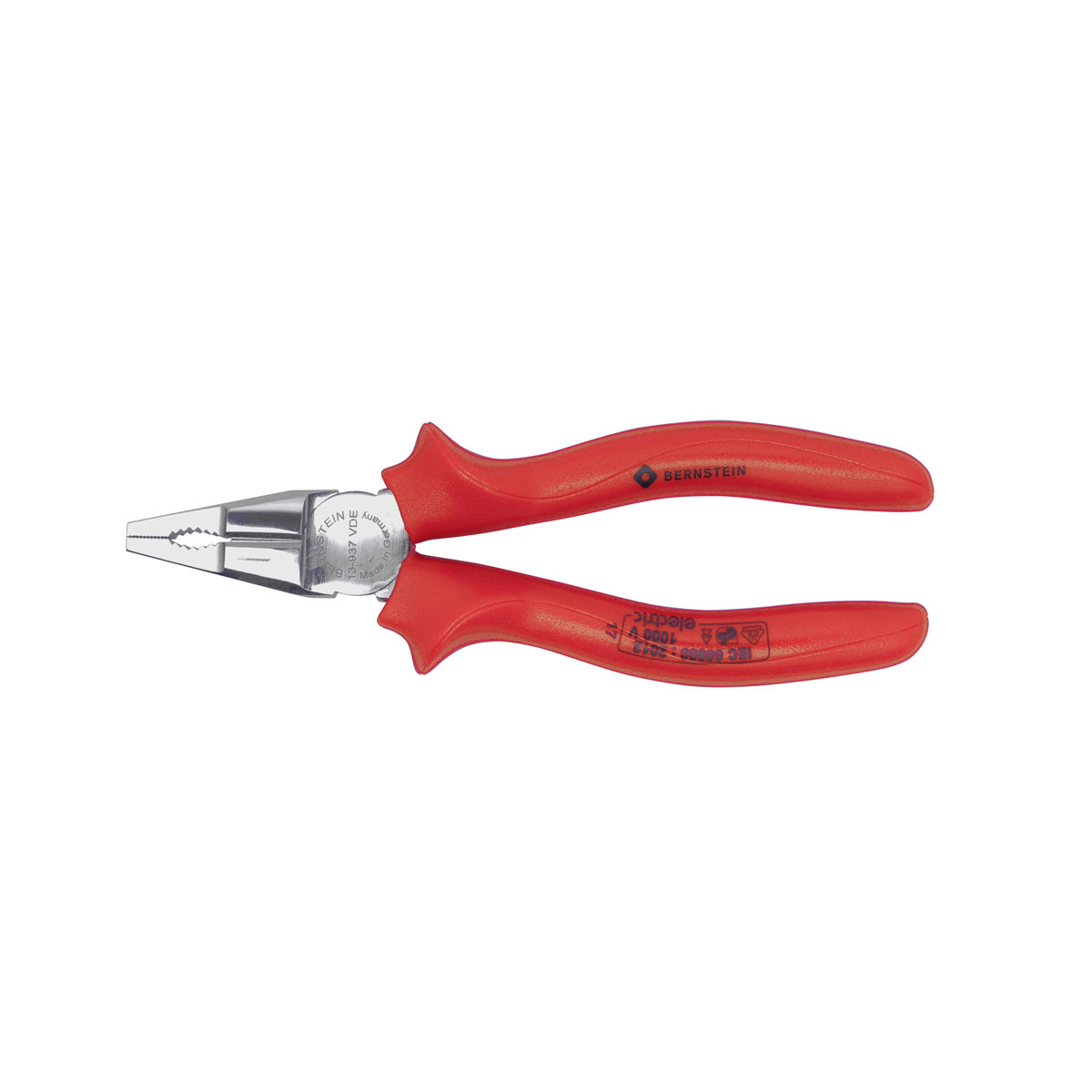 VDE combination pliers 185mm with serration