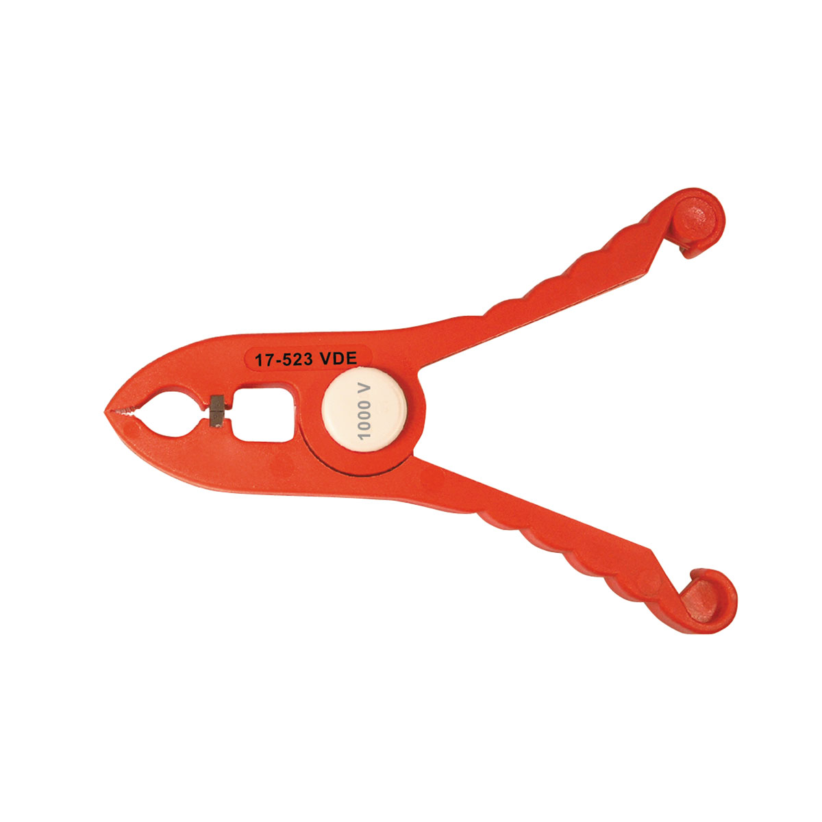 VDE plastic clip with spiral spring inside