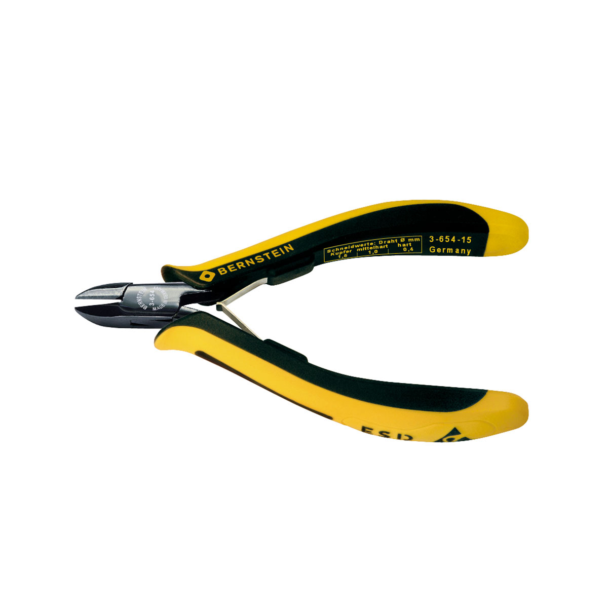 ESD side cutters EUROline dissipative 125 mm semi flush