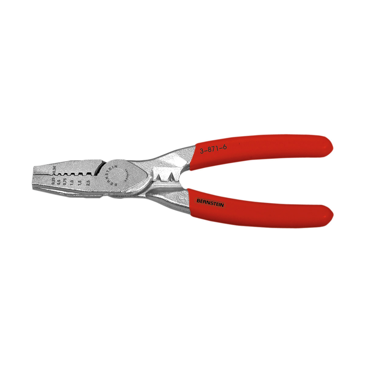 Pressing pliers 145 mm for wire 0.25-2.5 mm?