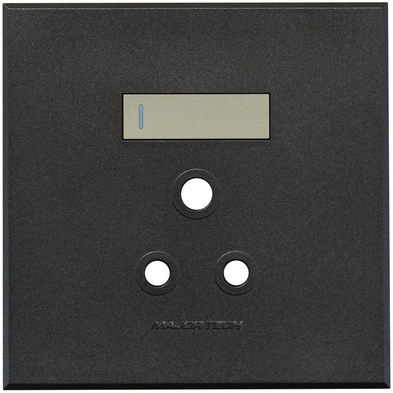Single RSA Socket Cover Plates - Titanium/Graphite