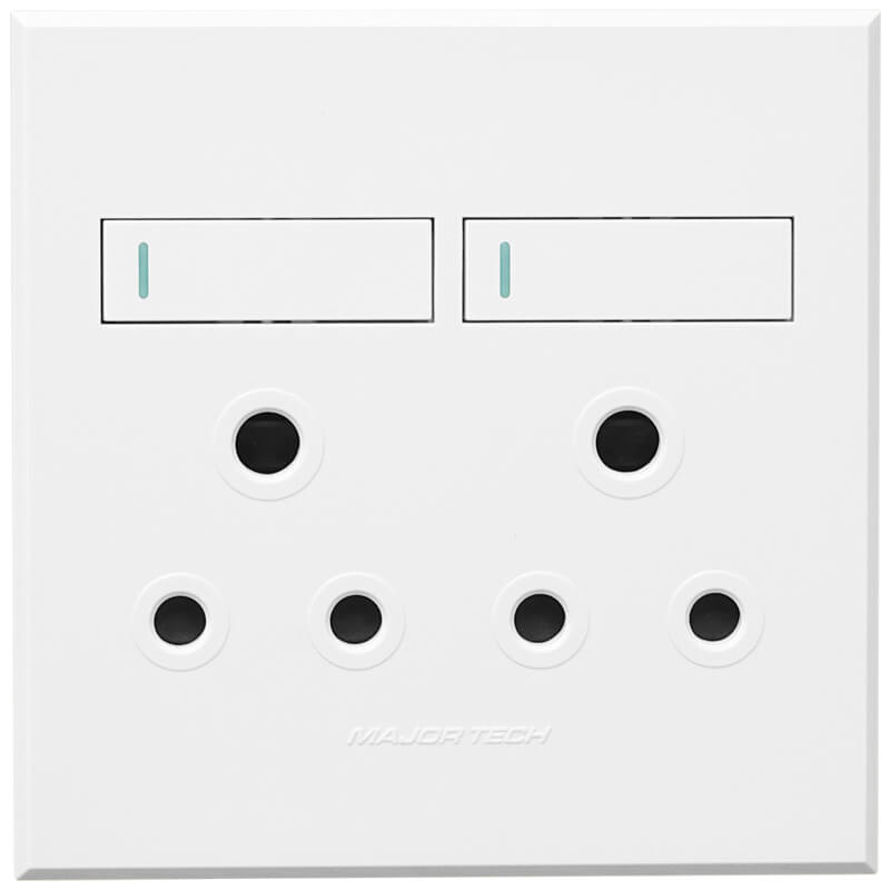 Double RSA Sockets - White