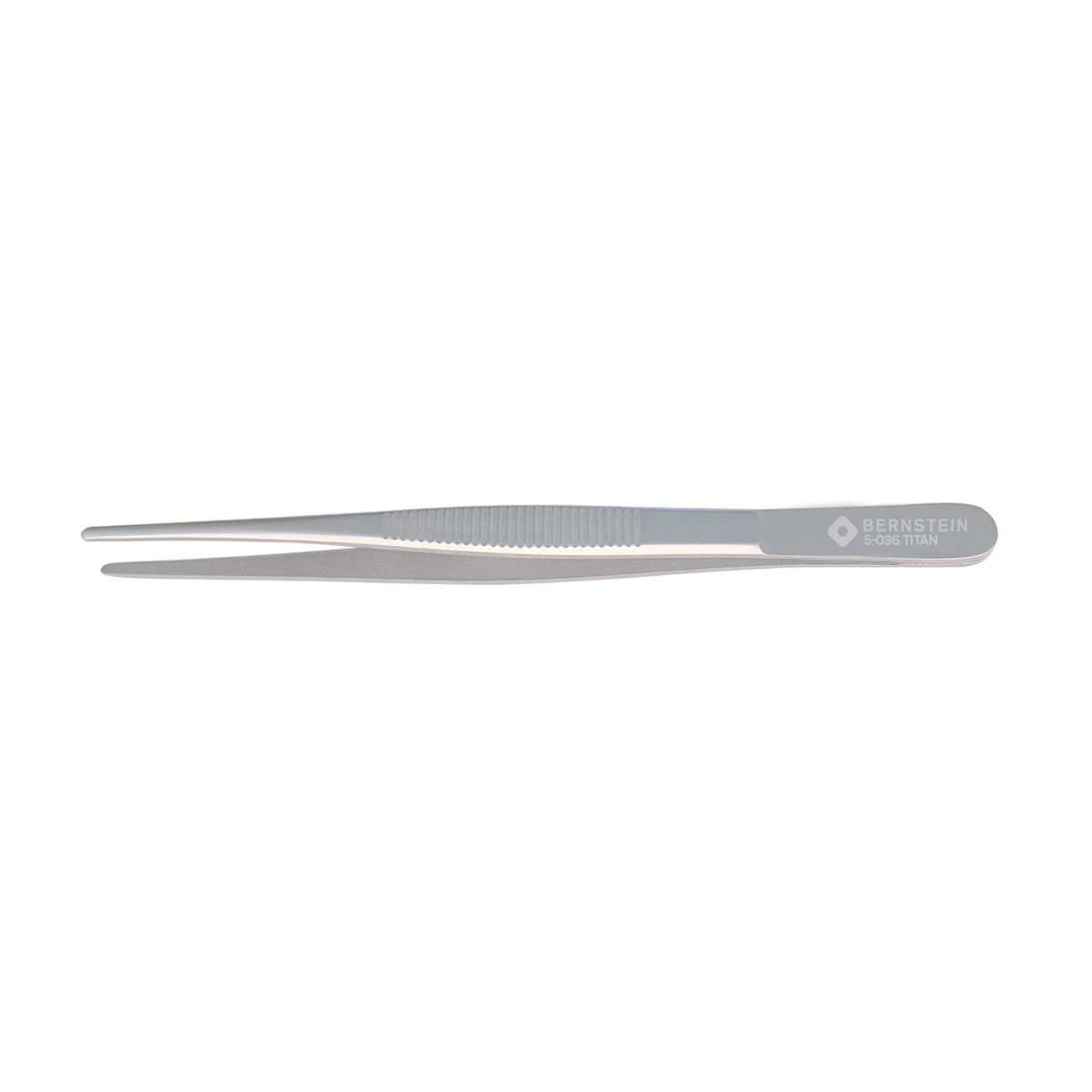 Titanium anatomical tweezers 145mm form 40 serrated