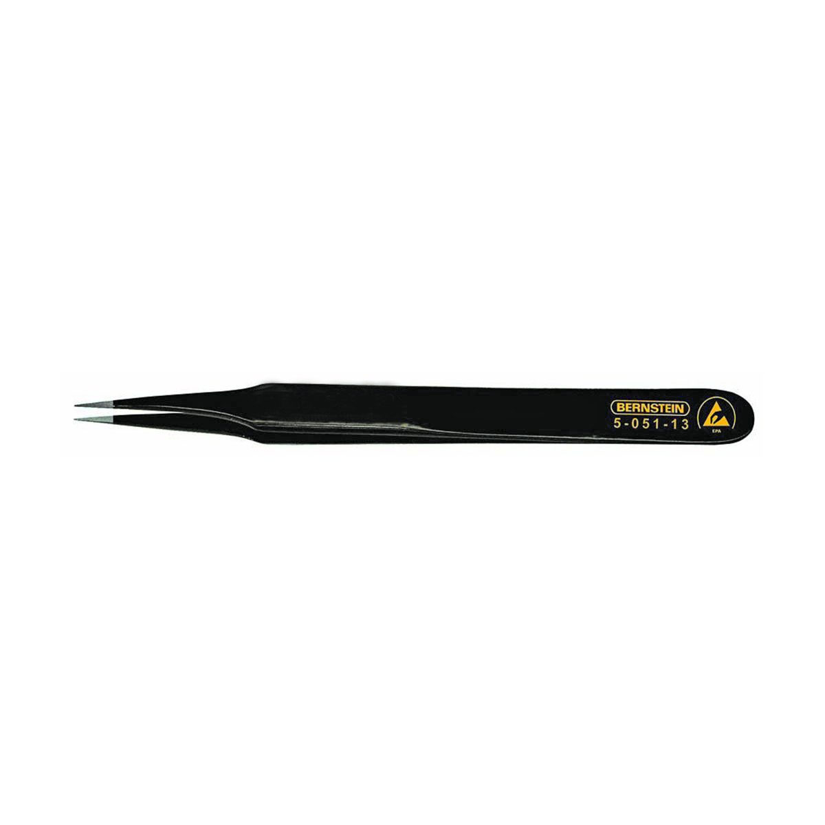ESD SMD tweezers 120mm form 2 stainless steel, dissipative