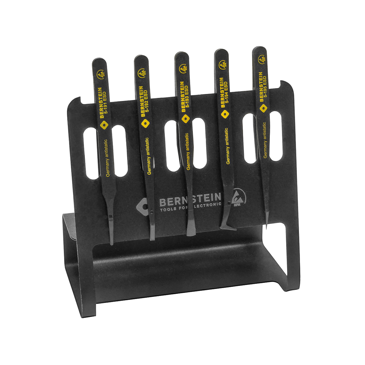 ESD plastic precision tweezers set VARIO 5 pcs