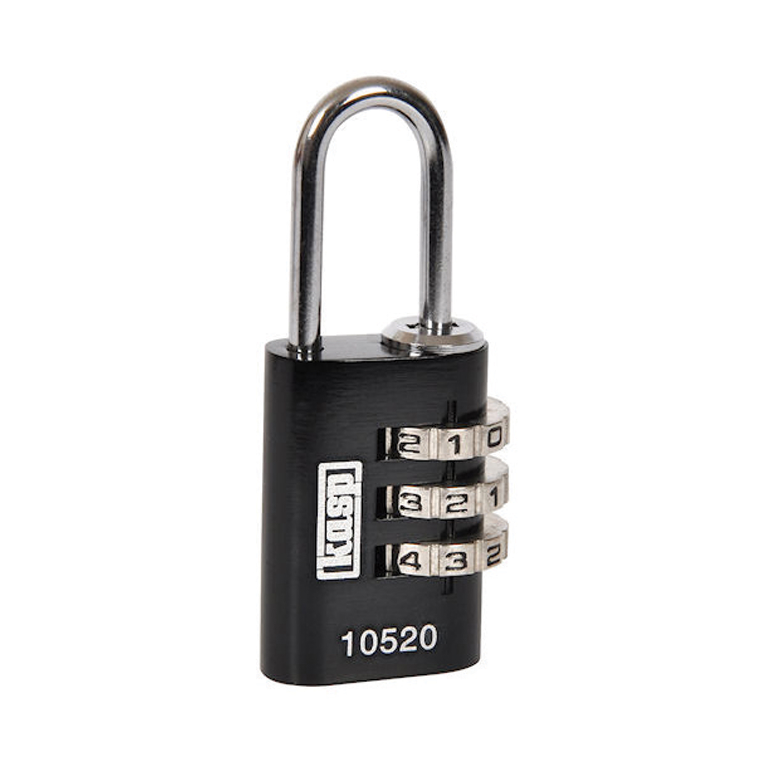 Aluminium Combination Padlock 20mm Black